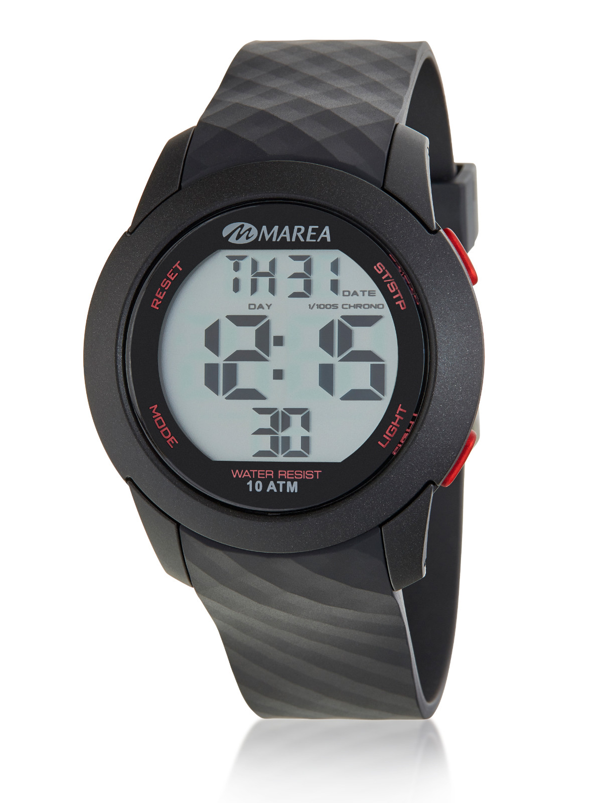 Orologio Marea Digitale cronografo per uomo Nero e rosso con cinturino in silicone COD.B40195/4