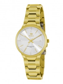 Orologio Marea analogico da donna,cinturino color oro e quadrante fondo bianco COD.B54168/5