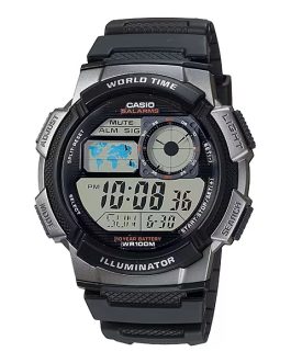 CASIO SPORT Mod. DIVER – WORLD TIME ILLUMINATOR 5 ALARMS, 10 YEARS BATTERY – GREY