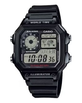 CASIO SPORT Mod. WORLD TIME ILLUMINATOR 5 ALARMS - FUTURE CLASSIC COLLECTION - BLACK