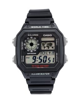CASIO SPORT Mod. DIVER – WORLD TIME ILLUMINATOR 5 ALARMS – FUTURE CLASSIC COLLECTION – BLACK