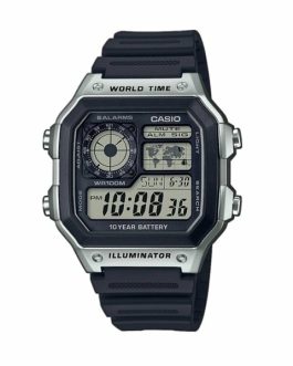 CASIO SPORT Mod. DIVER - WORLD TIME ILLUMINATOR 5 ALARMS - FUTURE CLASSIC COLLECTION - BLACK SILVER