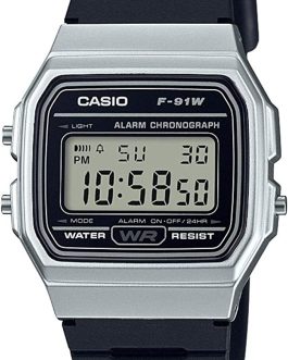 CASIO VINTAGE Mod. F-91 BIO RESIN STRAP - SILVER