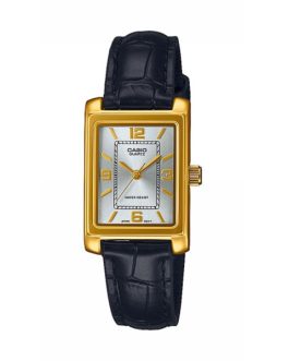 CASIO COLLECTION Mod. TANK, LEATHER – ARGENTEE