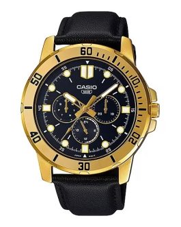 CASIO COLLECTION Mod. DIVER MULTIFUCTION, LEATHER - BLACK