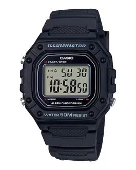 CASIO TIMELESS COLLECTION Mod. SPORT ILLUMINATOR WR 50M, ALARM, CHRONOGRAPH – BLACK
