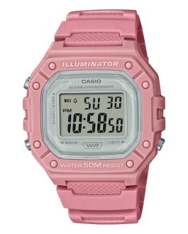 CASIO TIMELESS COLLECTION Mod. SPORT ILLUMINATOR WR 50M, ALARM, CHRONOGRAPH – PINK – COLORED SERIE ***Special Price***