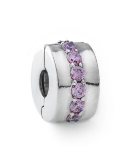 PANDORA CHARMS Mod. PINK SPARKLING ROW CLIP
