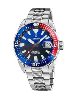 OROLOGIO FESTINA THE ORIGINALS F20669/4 AZZURO CINGHIA ACCIAIO INOSSIDABILE 316L, UOMO