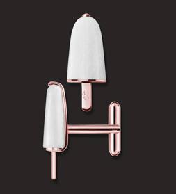 AMBROSINI JEWELS –  GEMELLI ARGENTO 925° ghiacciolo finitura rosé pietra bianca