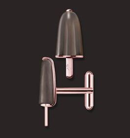 AMBROSINI JEWELS –  GEMELLI ARGENTO 925° ghiacciolo finitura rosé pietra marrone