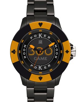 LIGHT TIME Mod. POKER – Black / Orange