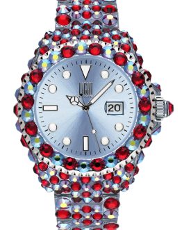LIGHT TIME Mod. MEDITERRANEO – Full Strass / Light Blue