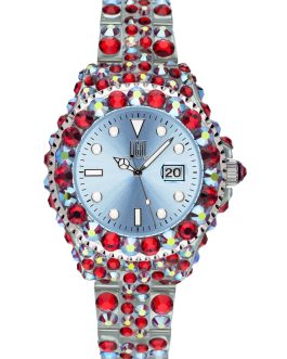 LIGHT TIME Mod. MEDITERRANEO – Full Strass / Light Blue