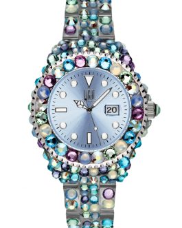 LIGHT TIME Mod. MEDITERRANEO - Full Strass / Light Blue