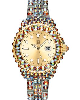 LIGHT TIME Mod. MEDITERRANEO – Full Strass / Gold