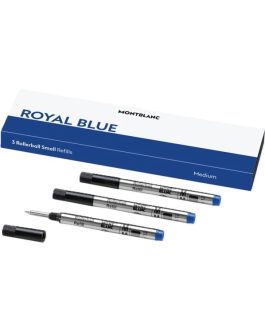 MONTBLANC Mod. ROYAL  BLUE - REFILLS  ROLLER BALL PEN - SMALL  - 3 PCS