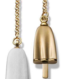 AMBROSINI JEWELS –  ORECCHINI doppi ARGENTO 925° ghiacciolo finitura rosé pietra bianca