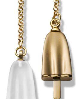 AMBROSINI JEWELS –  ORECCHINI doppi ARGENTO 925° ghiacciolo finitura rosé pietra ghiaccio