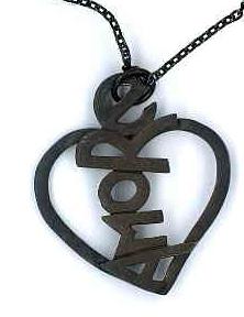 AMBROSINI JEWELS – PENDENTE ARGENTO 925° cuore finitura brunita satinata