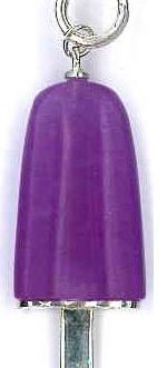 AMBROSINI JEWELS –  PENDENTE ARGENTO 925°  ghiacciolo finitura bianca pietra viola grande (26×15 mm)