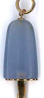 AMBROSINI JEWELS –  PENDENTE ARGENTO 925°  ghiacciolo finitura rosé pietra azzurra grande (26×15 mm)