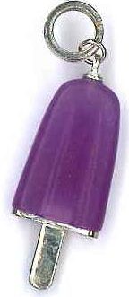 AMBROSINI JEWELS –  PENDENTE ARGENTO 925°  ghiacciolo finitura bianca pietra viola medio (29.5×13 mm)