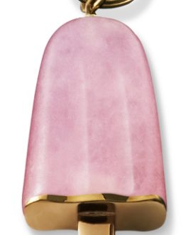 AMBROSINI JEWELS –  PENDENTE ARGENTO 925°  ghiacciolo finitura rosé pietra rosa medio (29.5×13 mm)