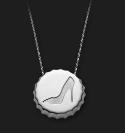 AMBROSINI JEWELS – PENDENTE ARGENTO 925° tappo finitura bianca scarpa