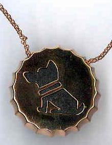 AMBROSINI JEWELS – PENDENTE ARGENTO 925° tappo finitura rosé cane
