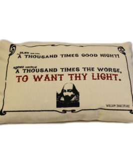 CUSCINI LETTERARI – Copricuscino in Juta lavata / Cotton pillow case  WANT THY LIGHT – Size 38x25cm