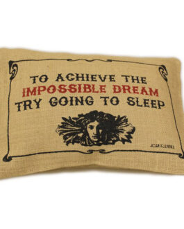 CUSCINI LETTERARI - Copricuscino in Juta lavata / Juta washed pillow case IMPOSSIBLE - Size 38x25cm