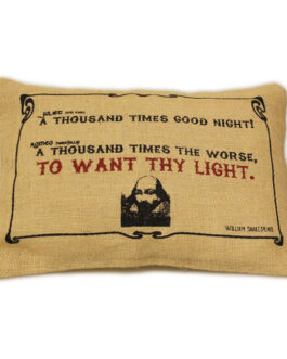 CUSCINI LETTERARI – Copricuscino in Juta lavata / Juta washed pillow case WANT THY LIGHT – Size 38x25cm